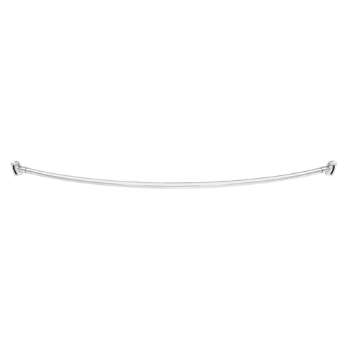 Crescent Rod Curved Shower Rod, 6', Polished Stainless Steel
